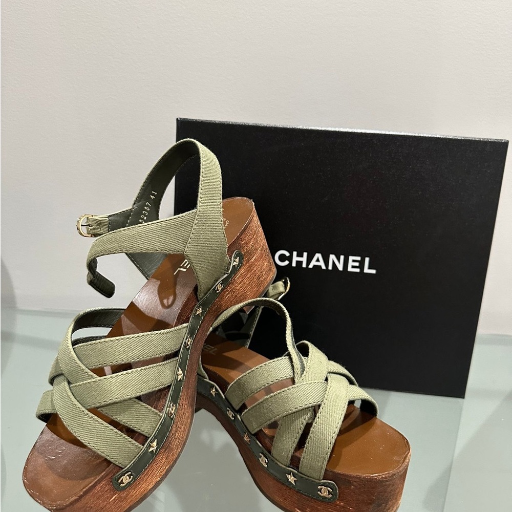 Chanel cloth mules & clogs